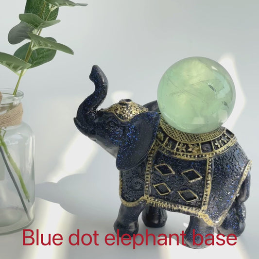 $21.8/1 pce Blue elephant sphere crystal base