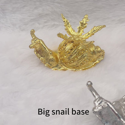 $4/1pcs Brilliant golden snail crystal base,Brilliant silvery snail crystal base,Brilliant rose gold snail crystal base,crystal sphere base.