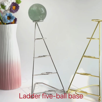 $9.3/1pcs Ladder-sphere crystal sphere base.