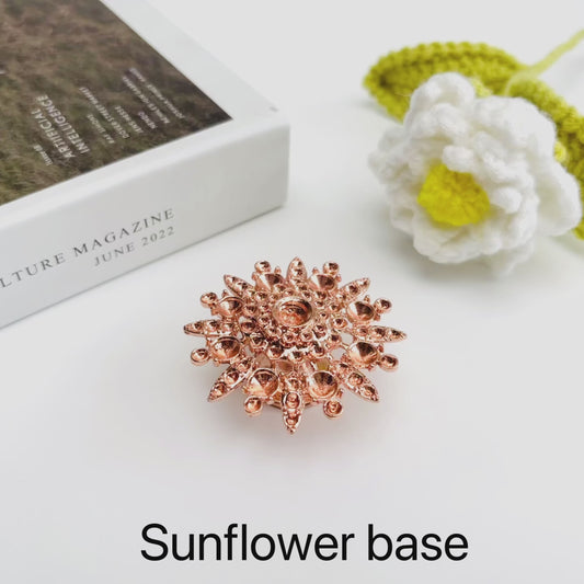 $2.4/1pcs Rose sunflower crystal base, crystal sphere base.