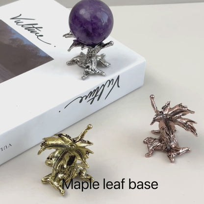 $2/1pcs Golden maple leaf crystal base,Silvery maple leaf crystal base,Rose gold maple leaf crystal base,crystal sphere base.