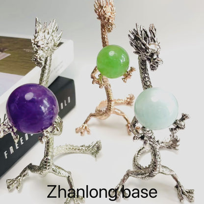 $10.7/1pcs Light rose gold standing dragon crystal base,Brilliant silvery standing dragon crystal base, Dark silver standing dragon crystal base, crystal sphere base.