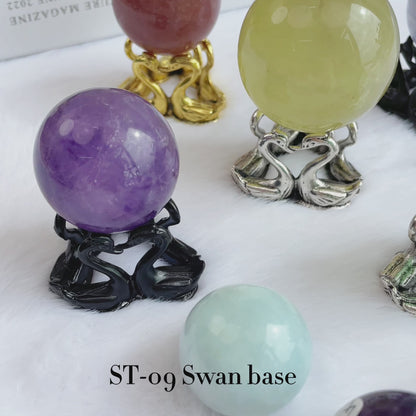 $2.5/1pcs Golden swan crystal base,silvery swan crystal base,black swan crystal base,crystal sphere base.