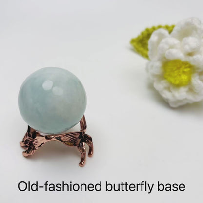 $1/1pcs Rose gold butterfly crystal base, crystal sphere base.