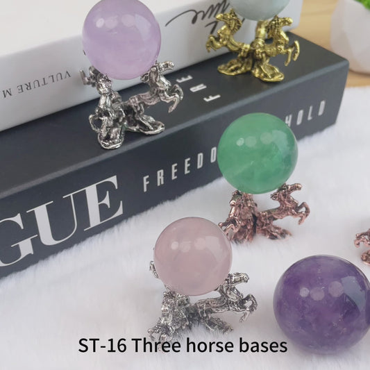 $2.5/1pcs Golden horse crystal base,silvery horse crystal base,rose gold horse crystal base,crystal sphere base.