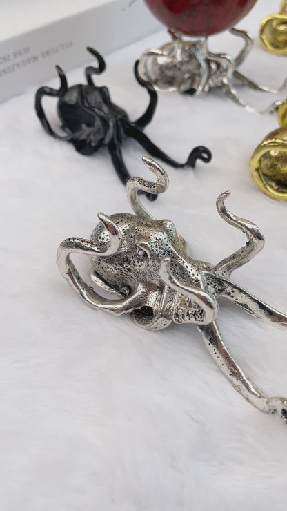 $4.5/1pcs golden octopus crystal base, silvery octopus crystal base,rose gold octopus crystal base,black octopus crystal base,crystal sphere bsae.